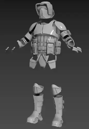 Kashyyyk Trooper One12 STL 3d print files 3D print model