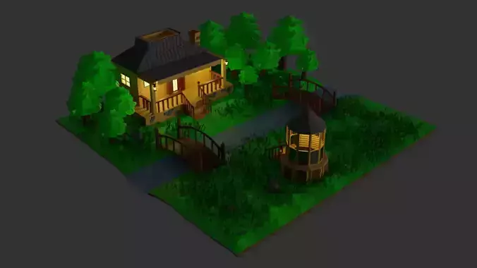 house in forest