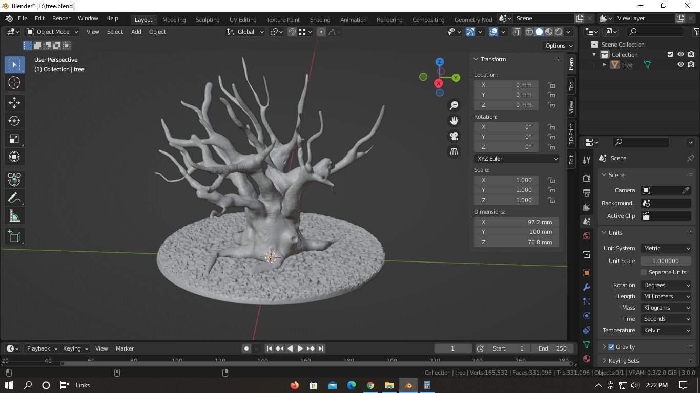 Old Tree 3D print model_5