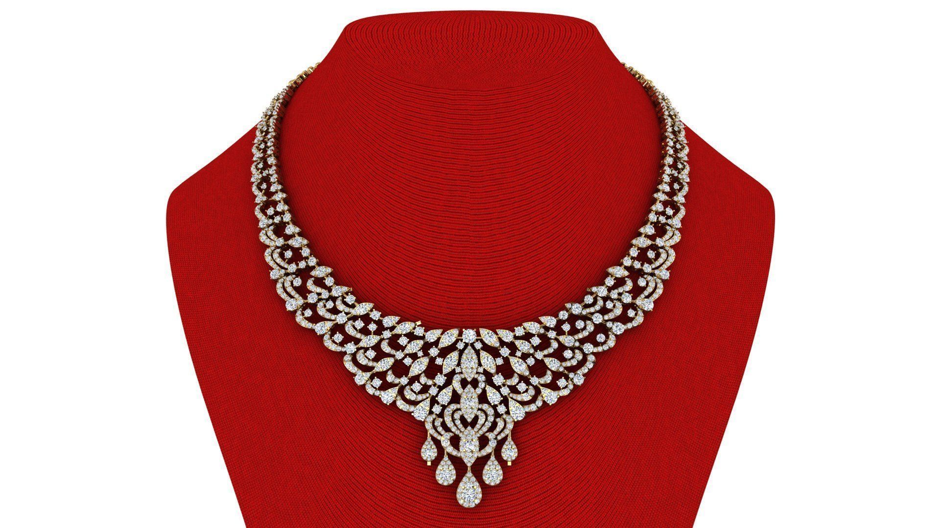 necklaces necklace with diamonds 3D print model_2