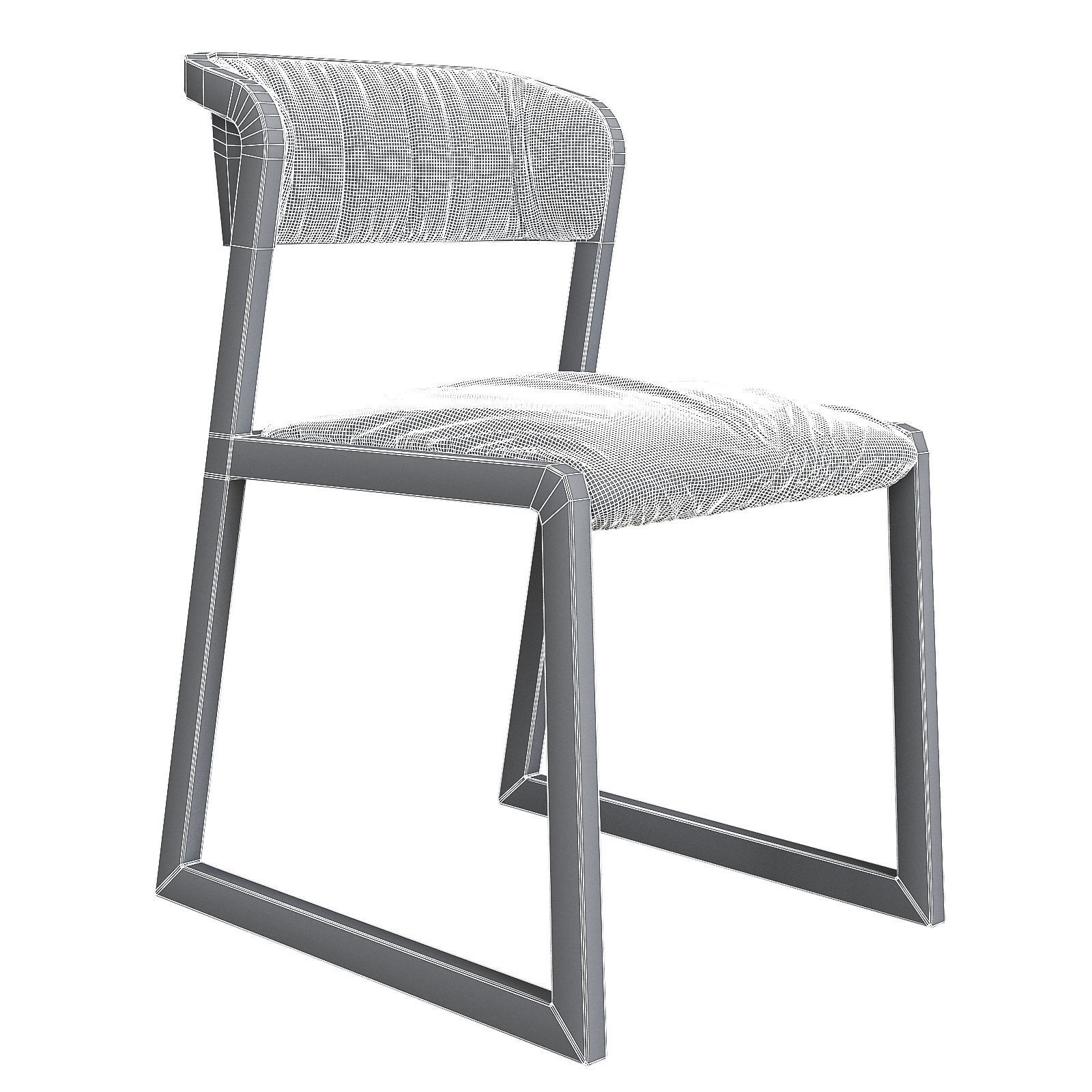 Camerich Ming Dining Chair 3d model Low-poly 3D model_2