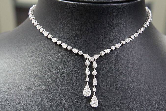 necklaces emerald necklace 3D print model