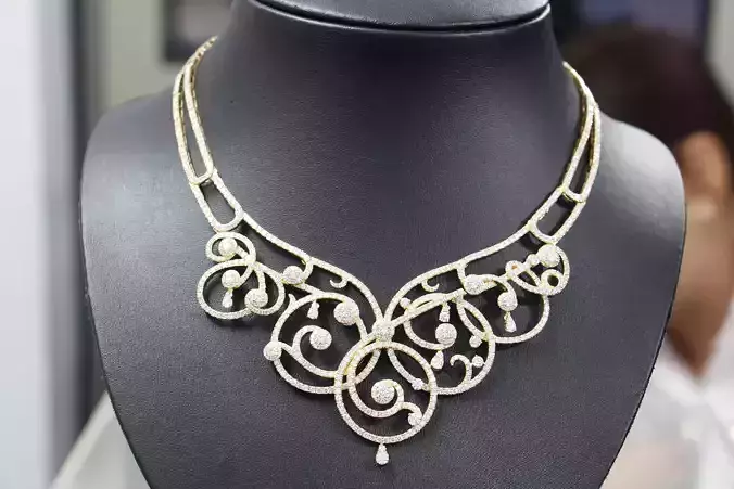 necklaces necklace with diamonds and ornate design