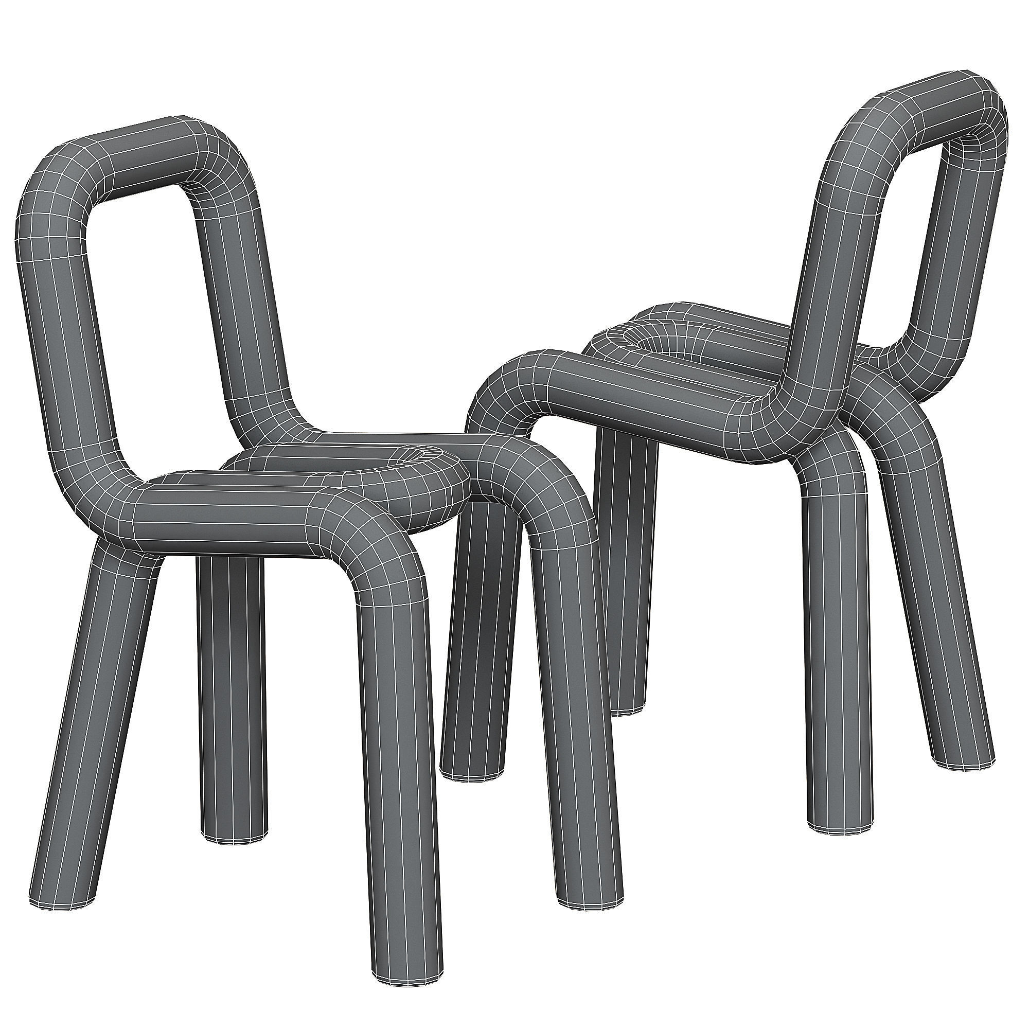 Bold Chair by Moustache 3d model Low-poly 3D model_1