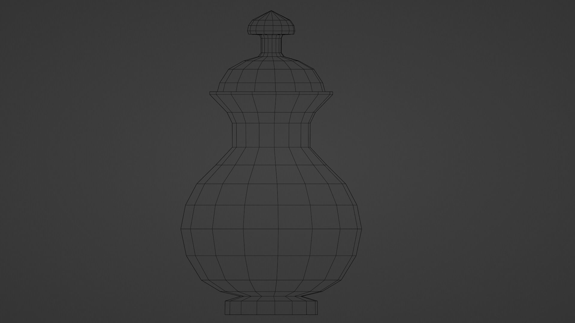 Ornate Clay Urn Low-poly 3D model_5