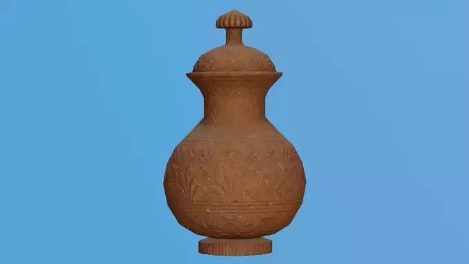 Ornate Clay Urn