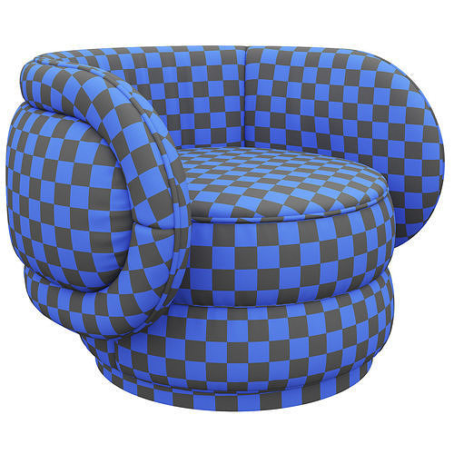 Dyor smania armchair 3d model Low-poly 3D model 4