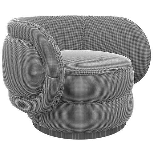 Dyor smania armchair 3d model Low-poly 3D model 3