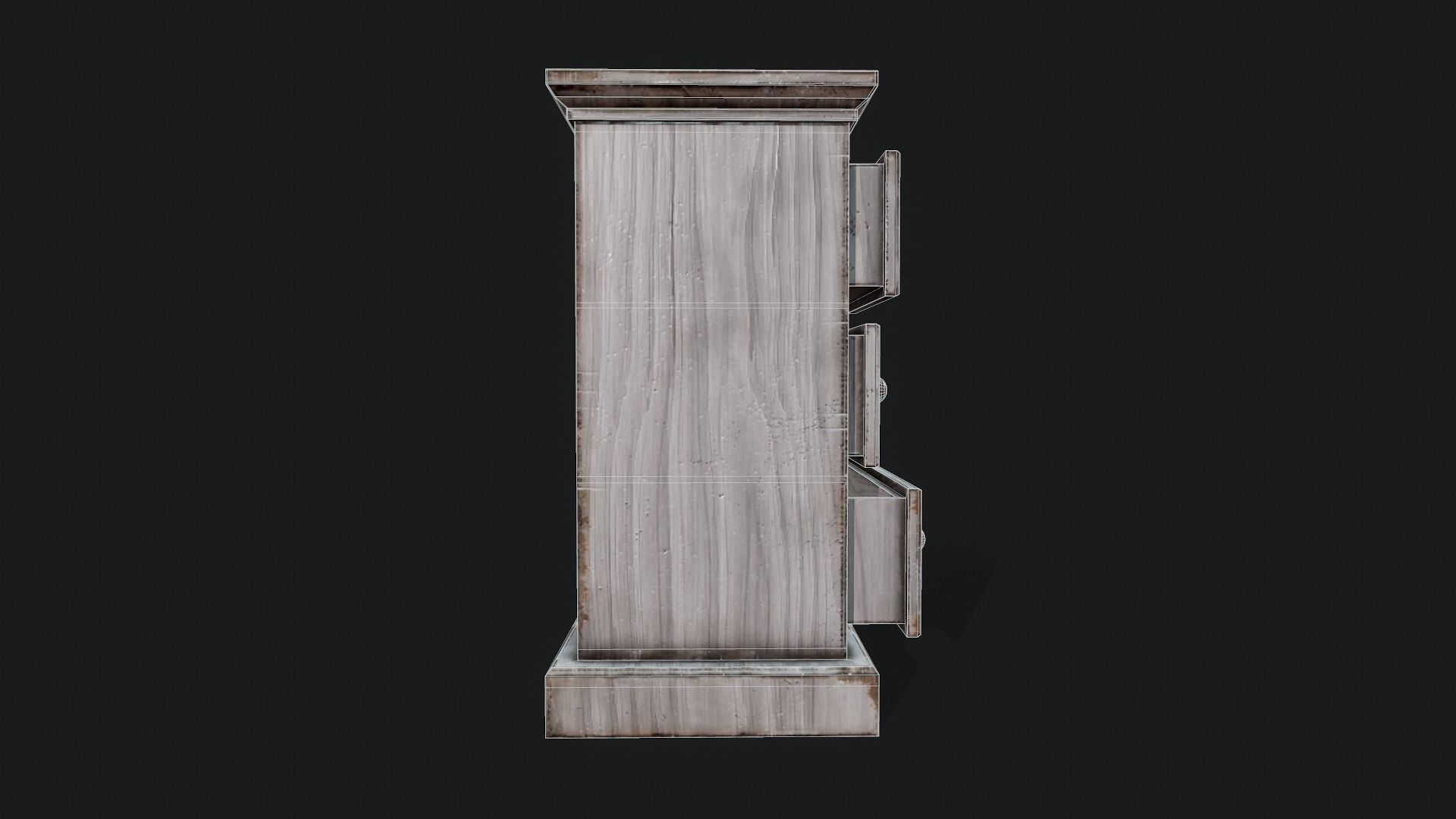 Nightstand Drawer - Tutorial Included Low-poly 3D model_5