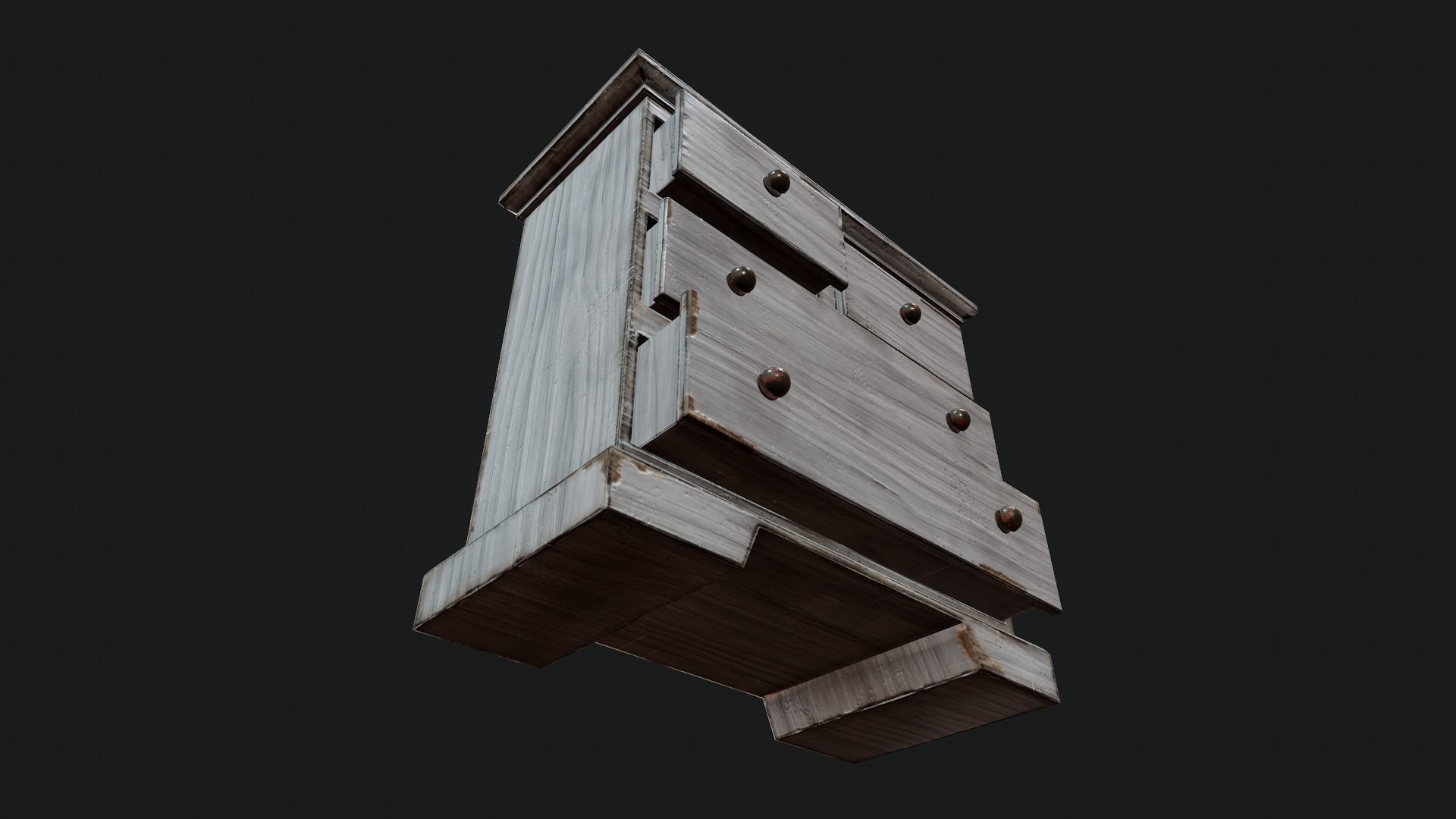 Nightstand Drawer - Tutorial Included Low-poly 3D model_8