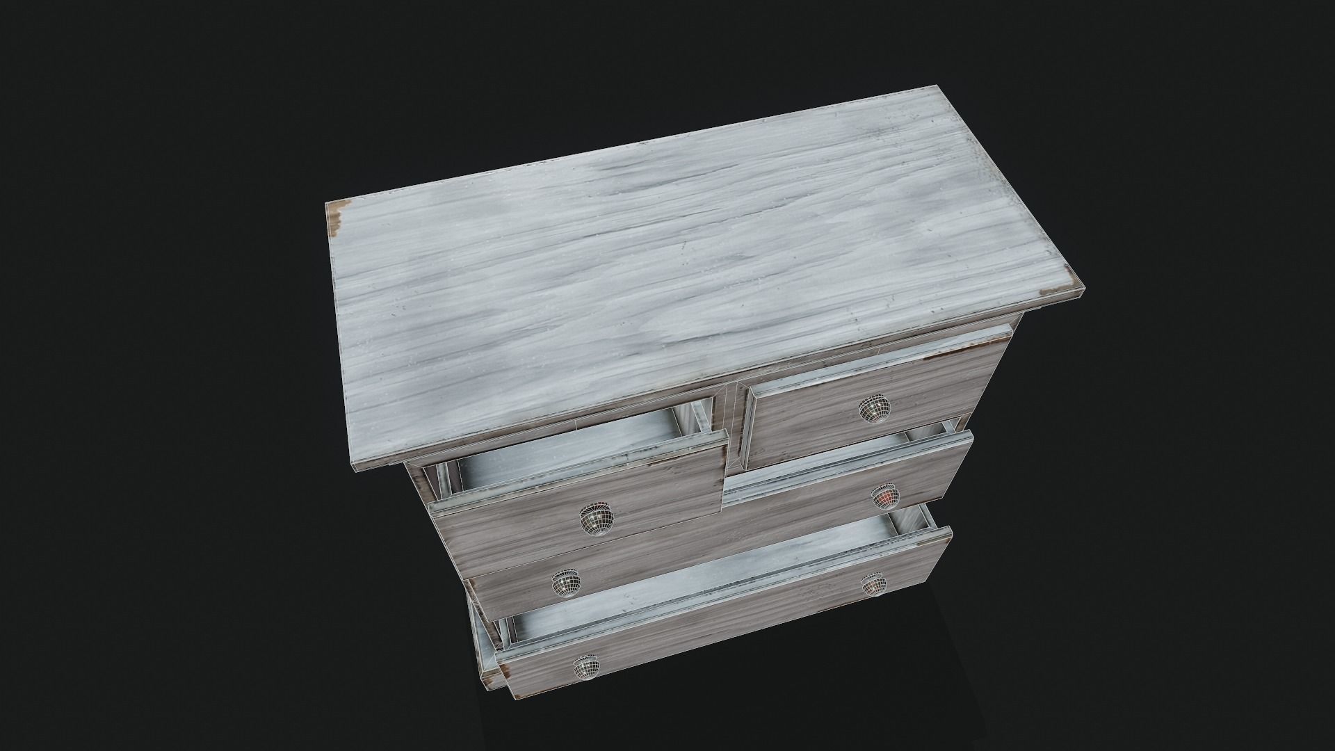 Nightstand Drawer - Tutorial Included Low-poly 3D model_11