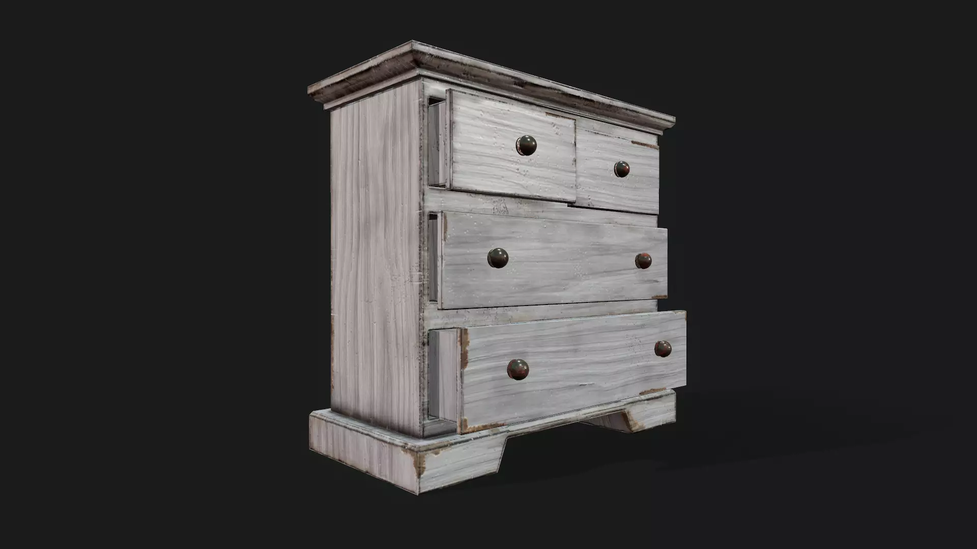 Nightstand Drawer - Tutorial Included Low-poly 3D model_0