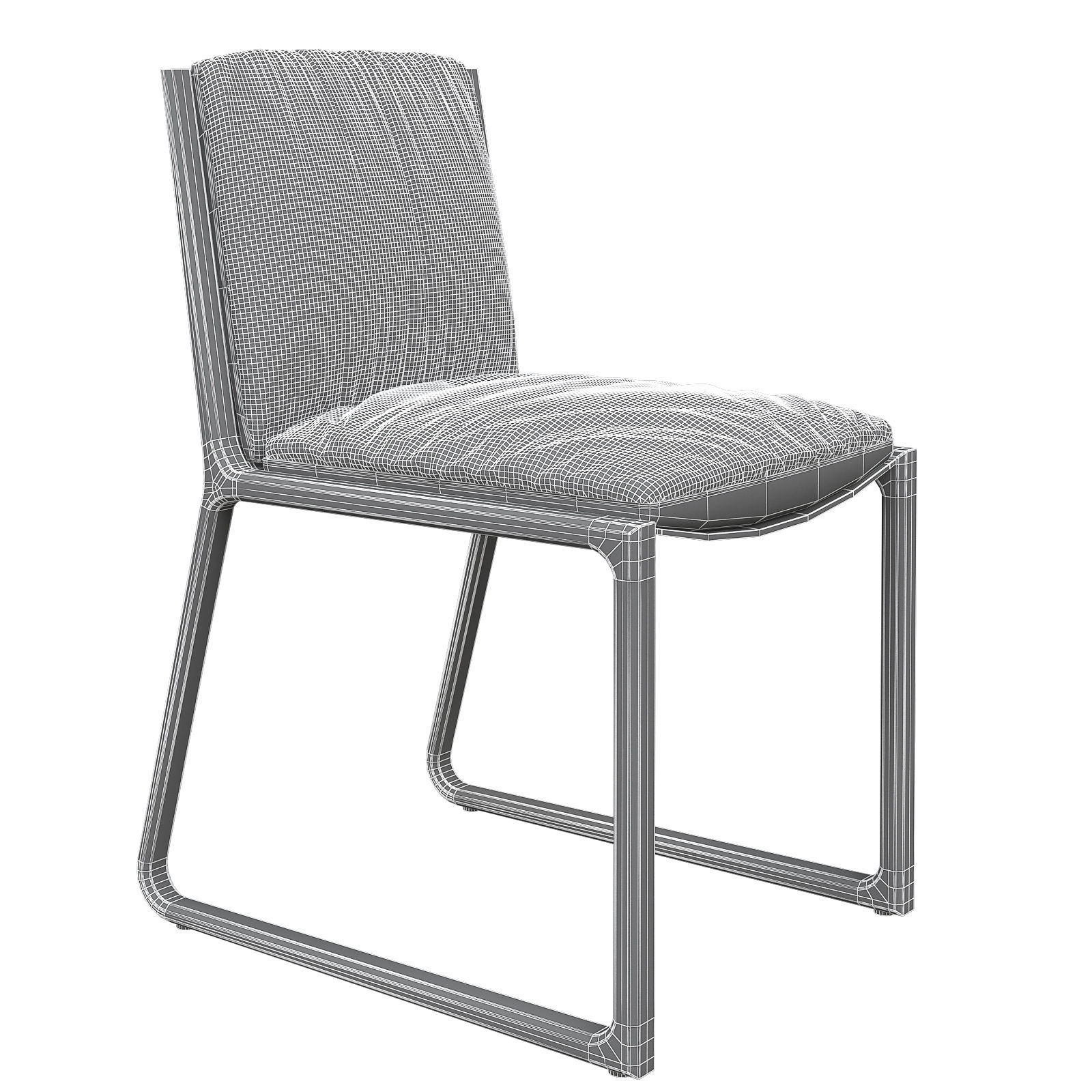 VIETRI SIDE CHAIR 3d model Low-poly 3D model_2