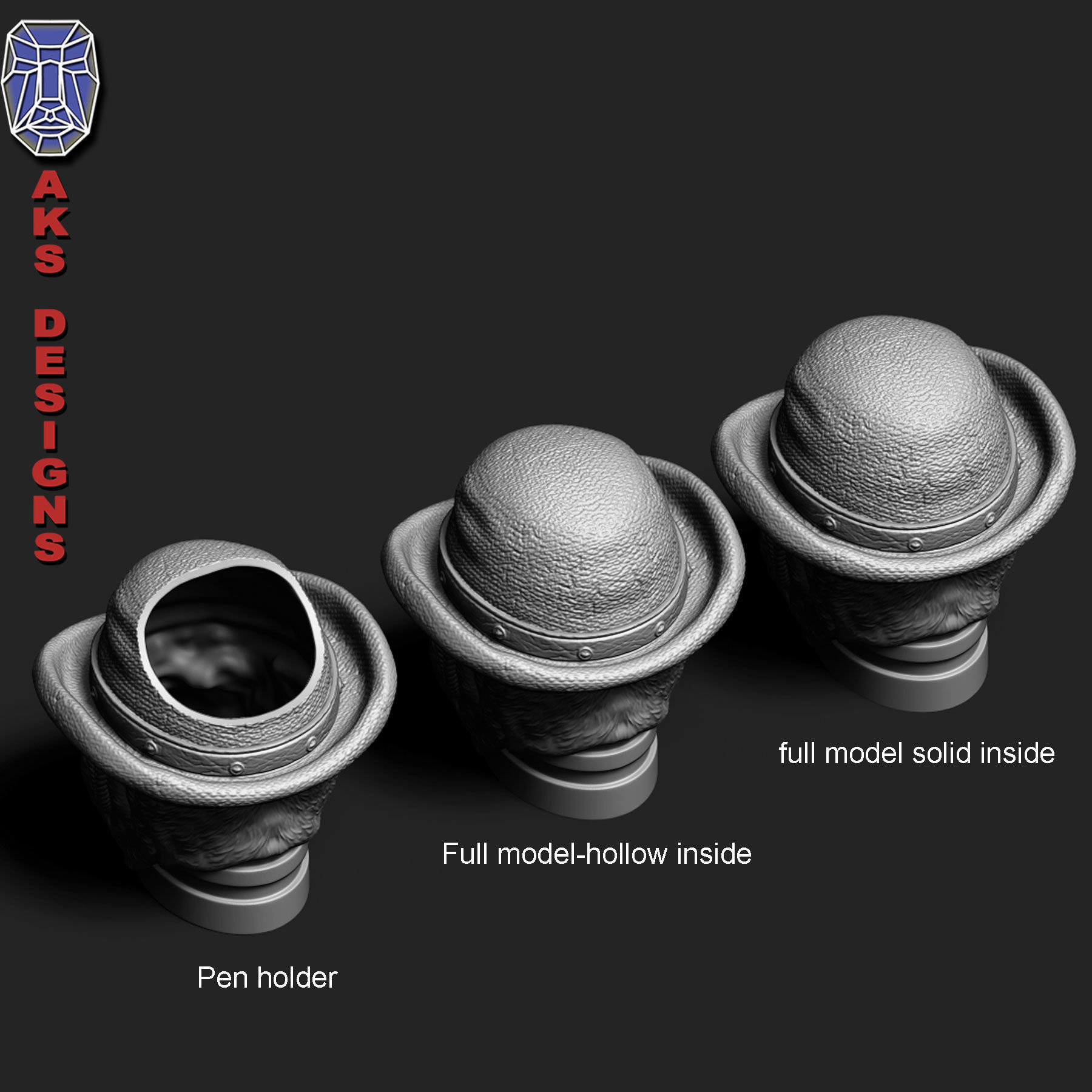 bulldog Gentlemen version 1 Penstand cum flowerpot 3D print model_11