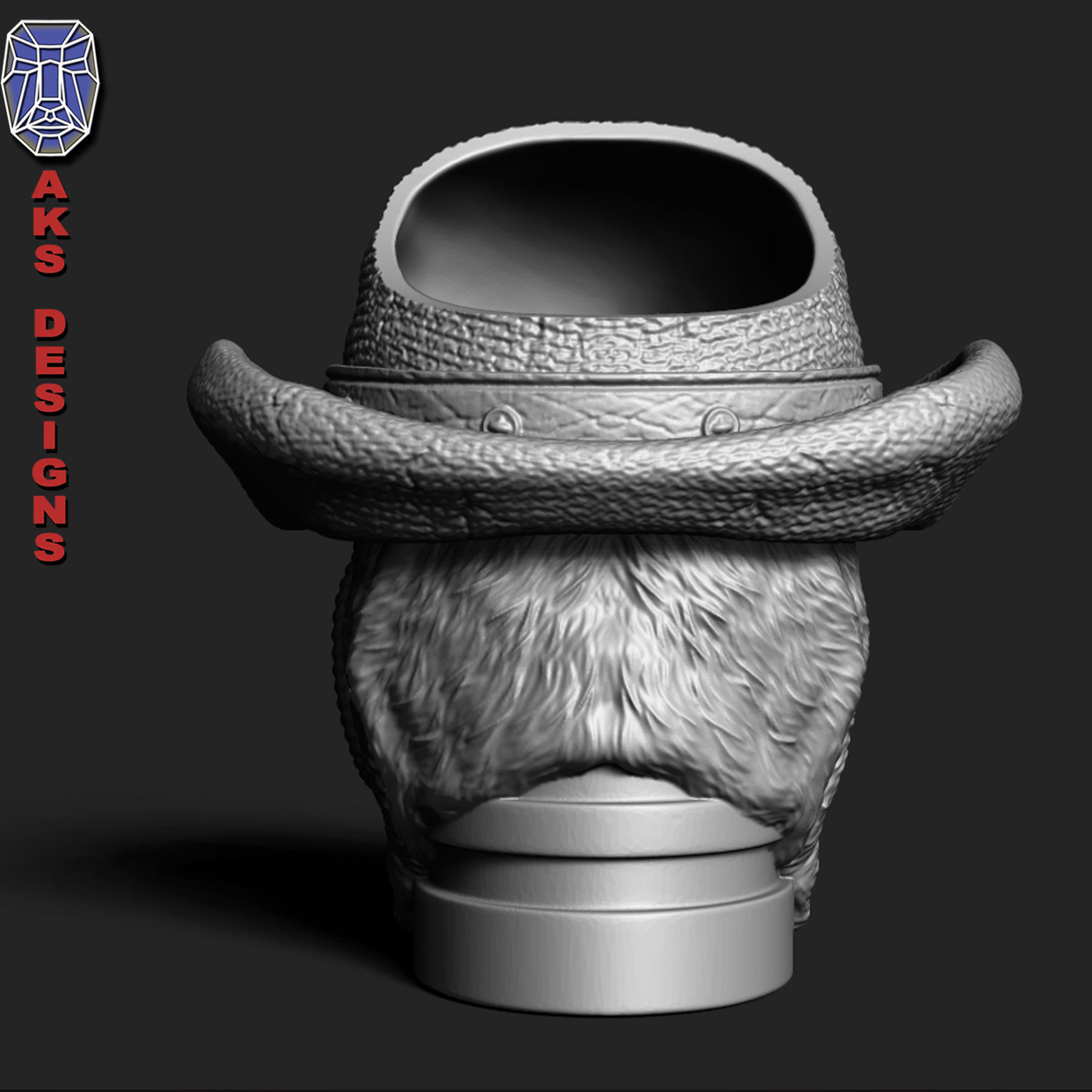 bulldog Gentlemen version 1 Penstand cum flowerpot 3D print model_4