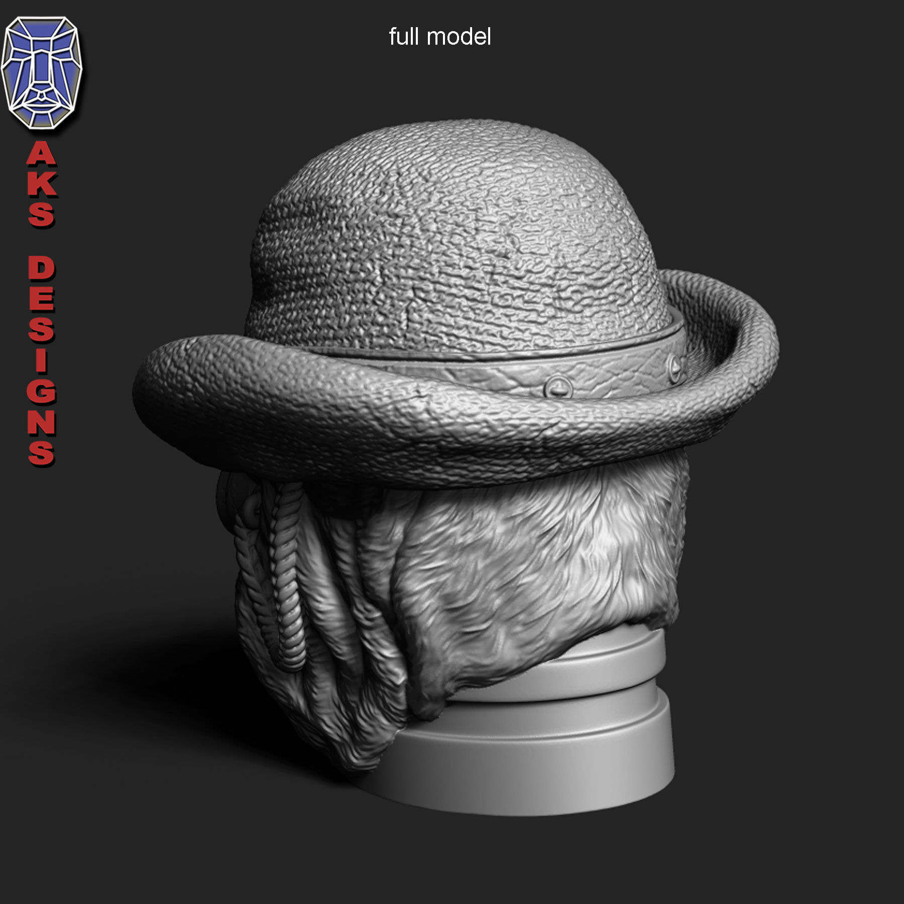 bulldog Gentlemen version 1 Penstand cum flowerpot 3D print model_10