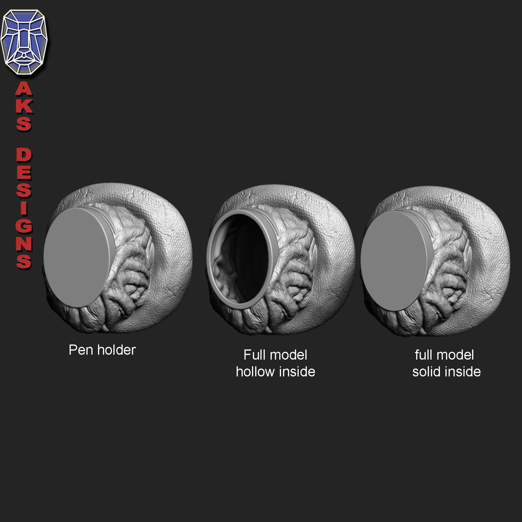 bulldog Gentlemen version 1 Penstand cum flowerpot 3D print model_12