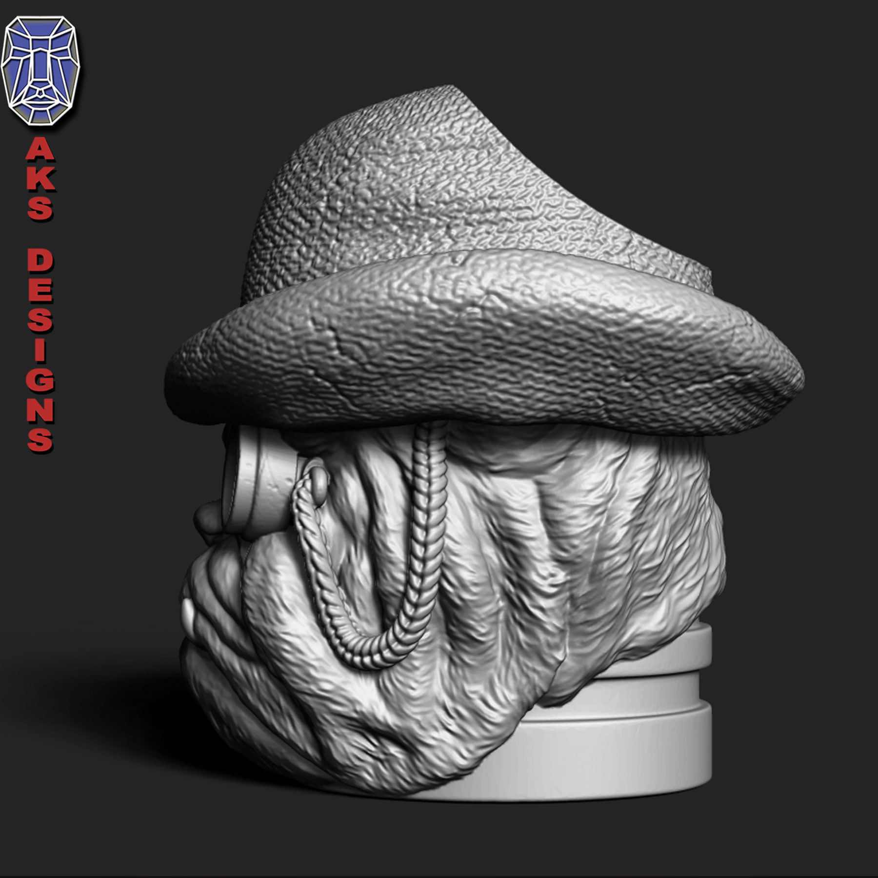 bulldog Gentlemen version 1 Penstand cum flowerpot 3D print model_2