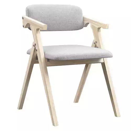 ZHANG TI Solid Wood Folding Dining Chair 3d model Low-poly 3D model