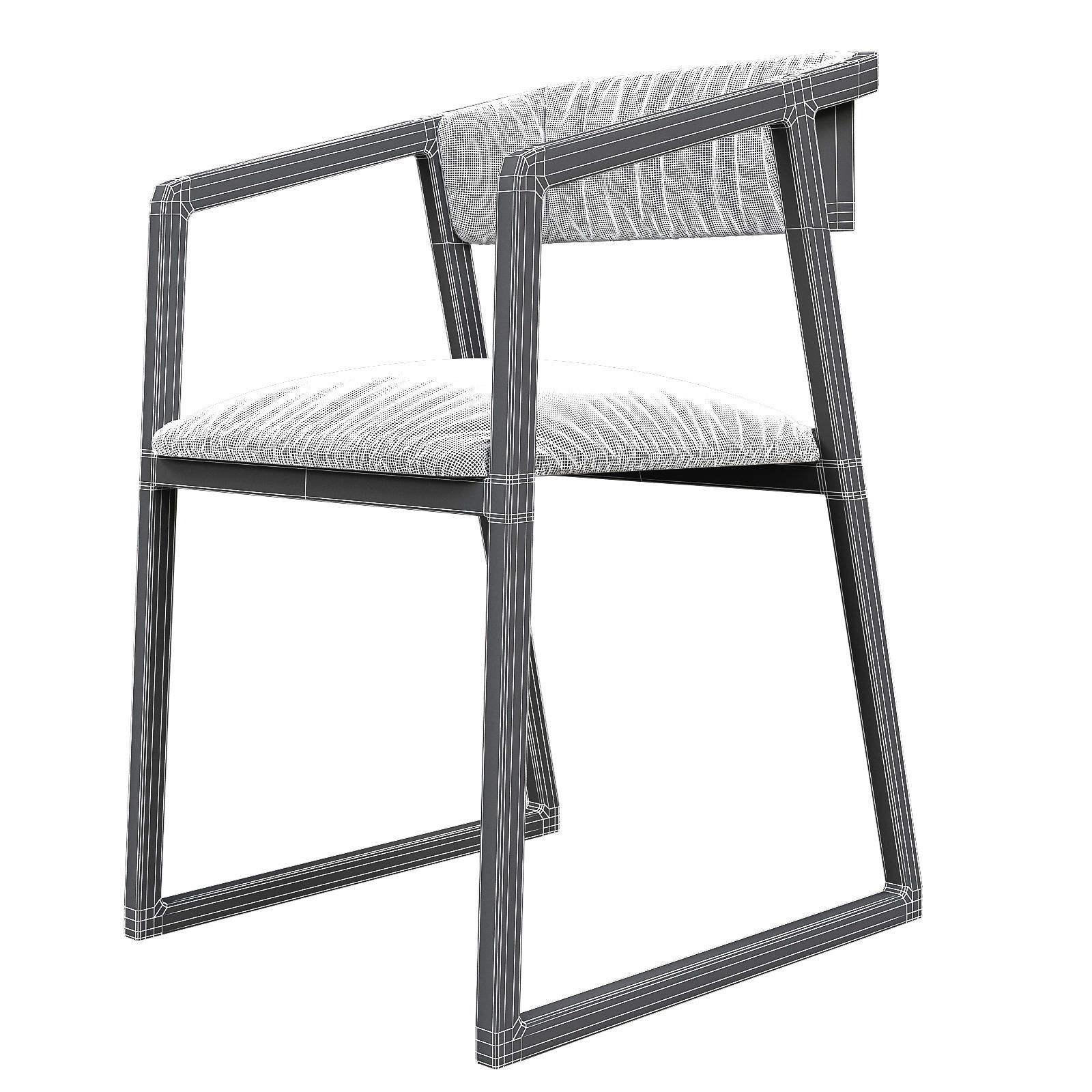 Camerich Ming Dining Chair 3d model Low-poly 3D model_4