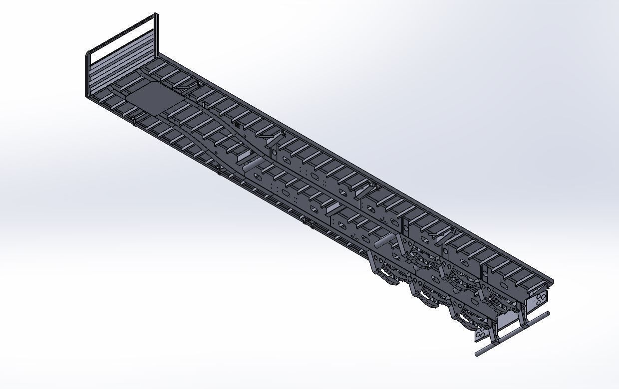 Tri-Axle Flatdeck 3D model_2
