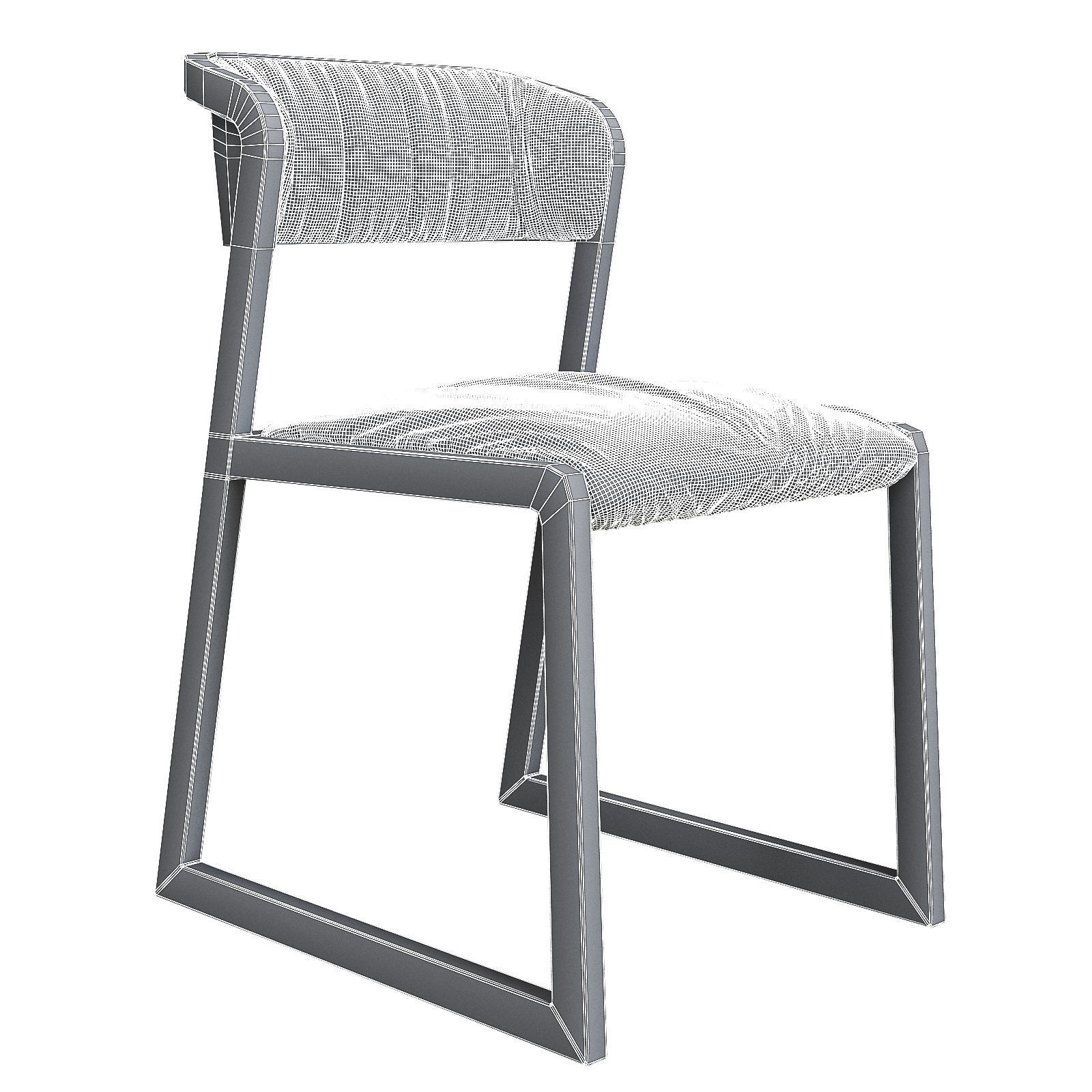 Camerich Ming Dining Chair 3d model Low-poly 3D model_4