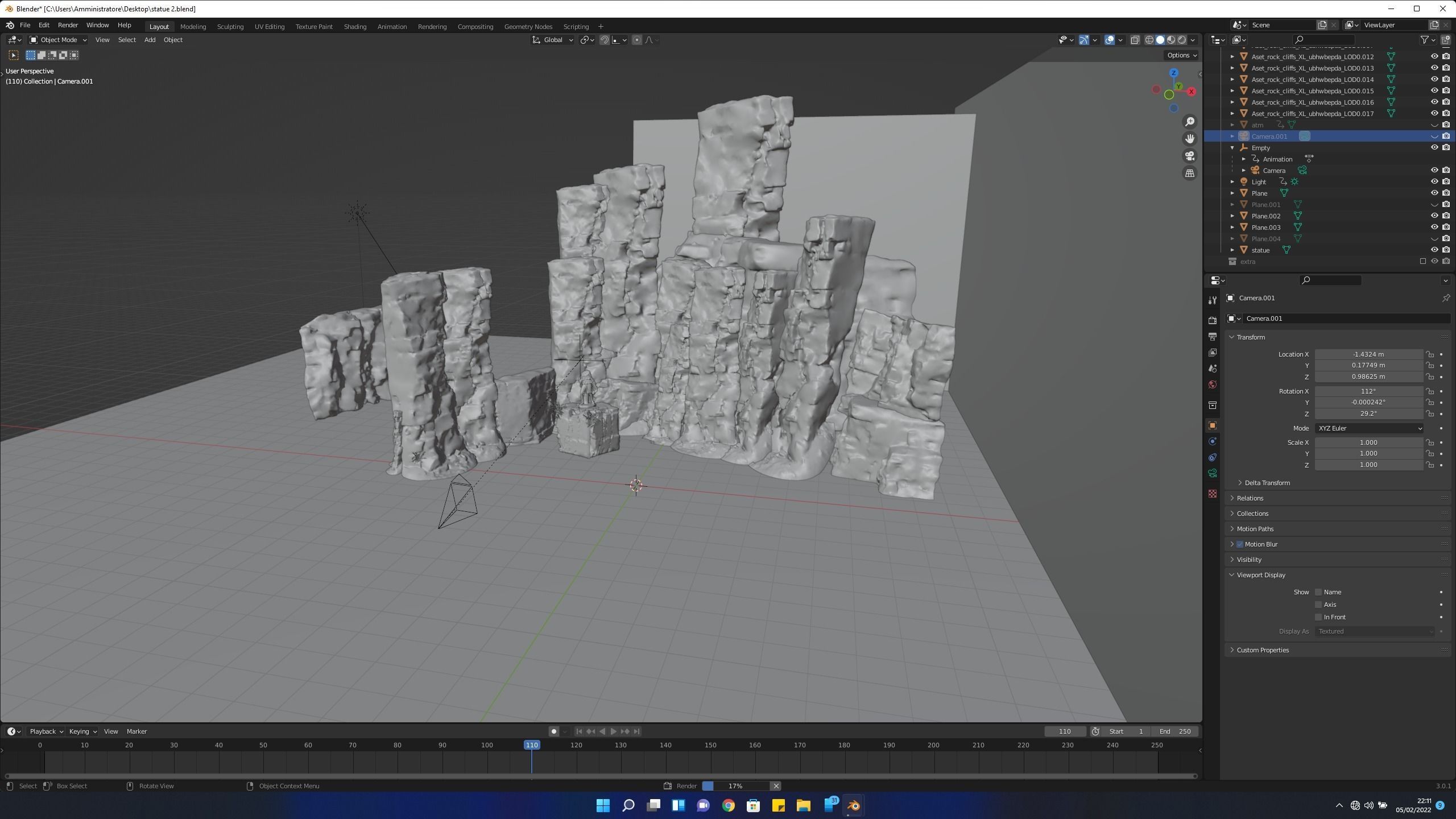 Statues in Canyon Cave 3D model_11