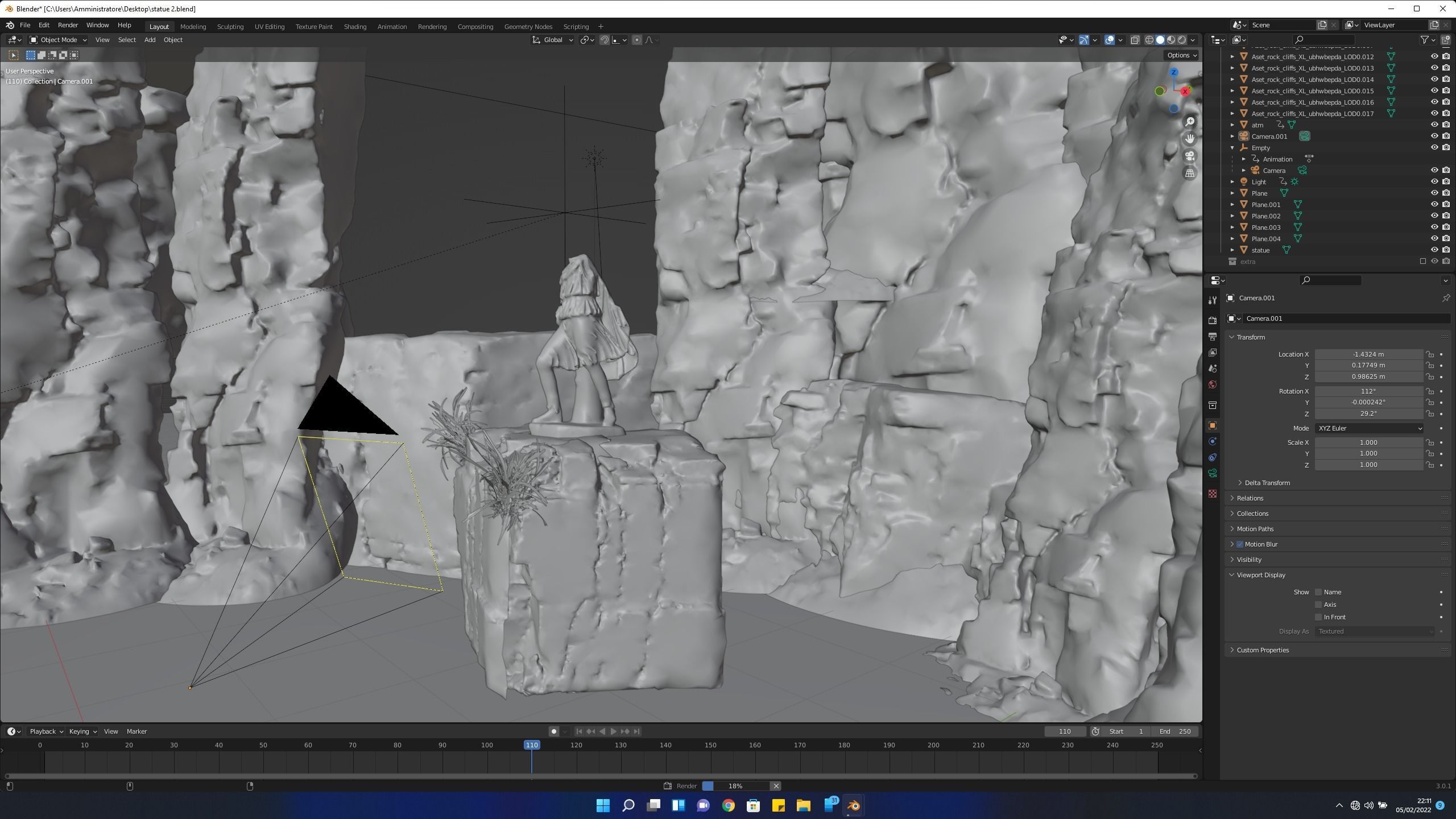 Statues in Canyon Cave 3D model_12
