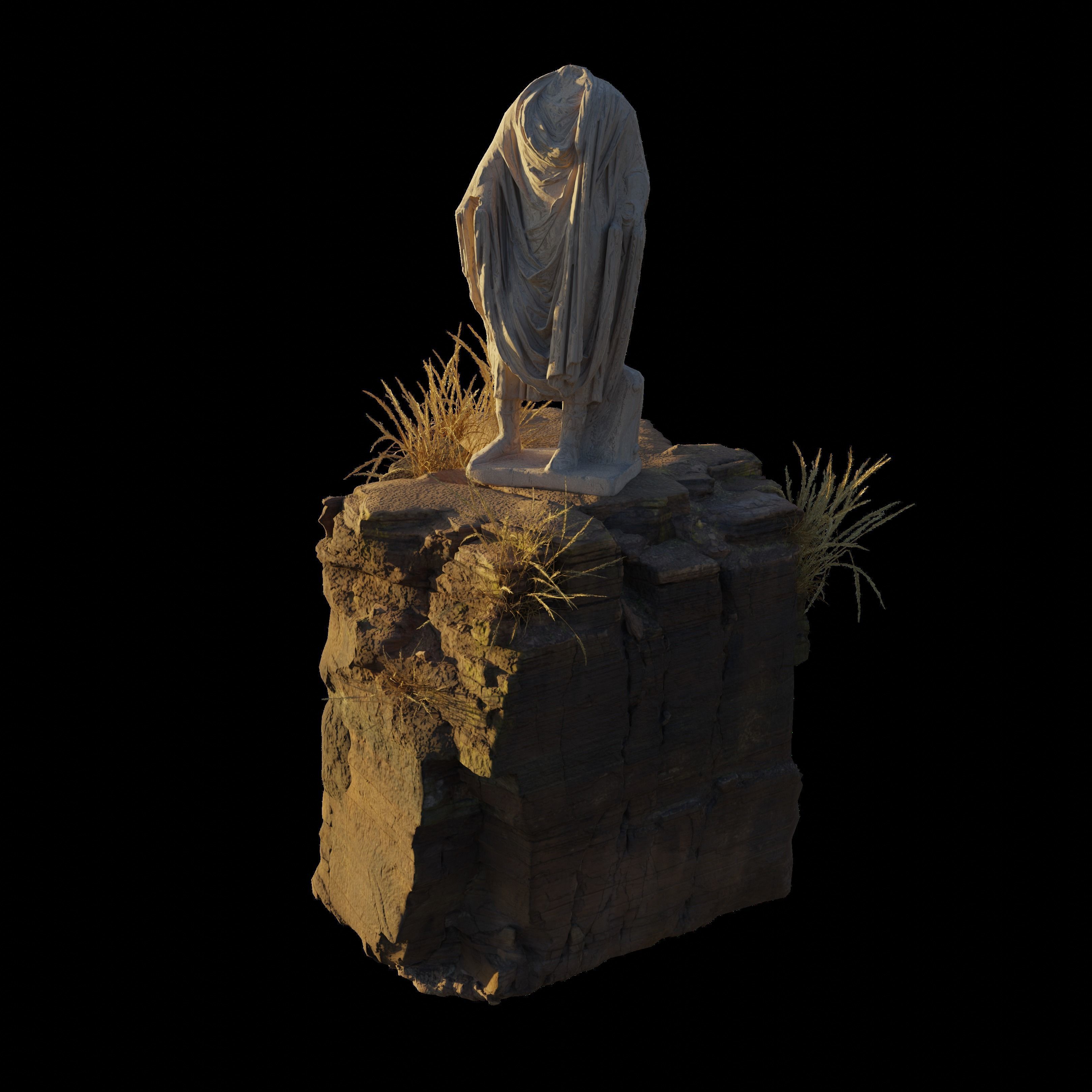 Statues in Canyon Cave 3D model_6
