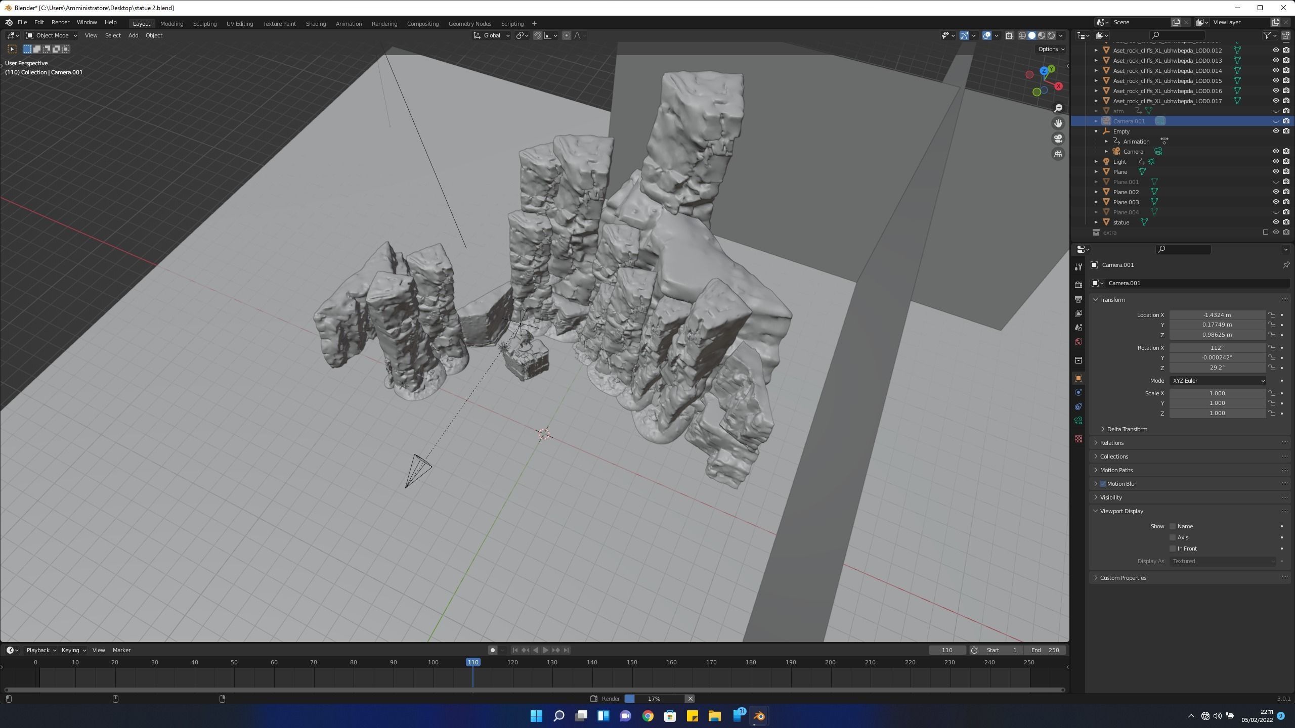 Statues in Canyon Cave 3D model_10