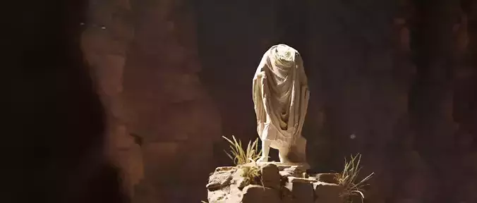 Statues in Canyon Cave 3D model