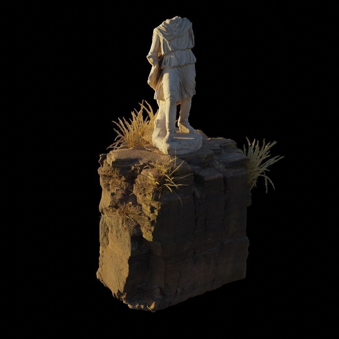 Statues in Canyon Cave 3D model_4