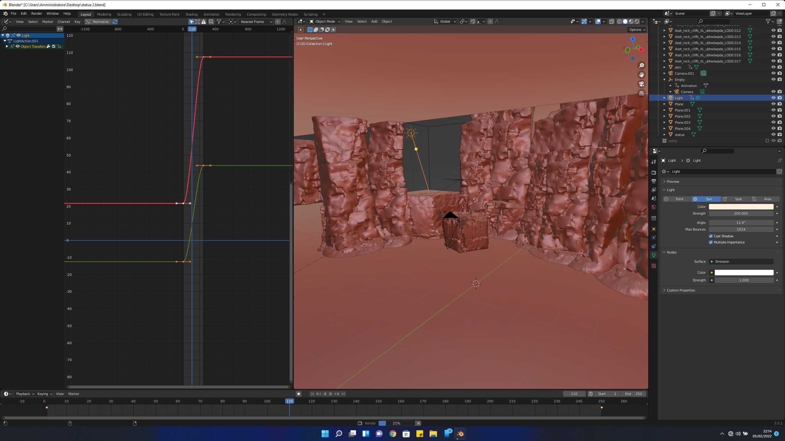 Statues in Canyon Cave 3D model_8