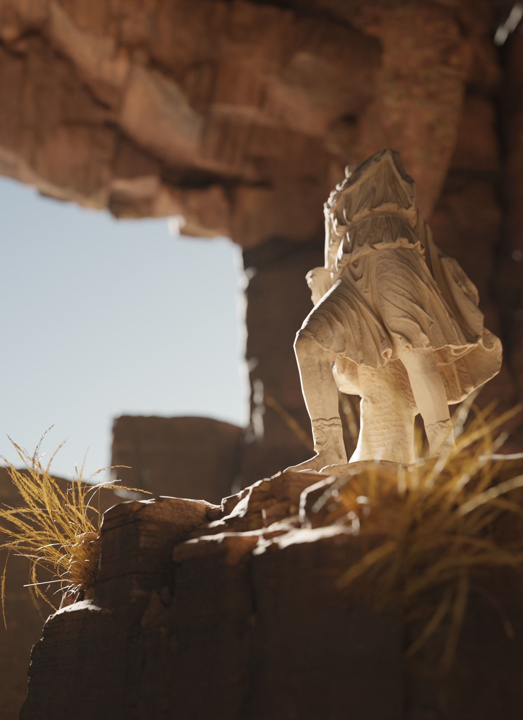 Statues in Canyon Cave 3D model_2