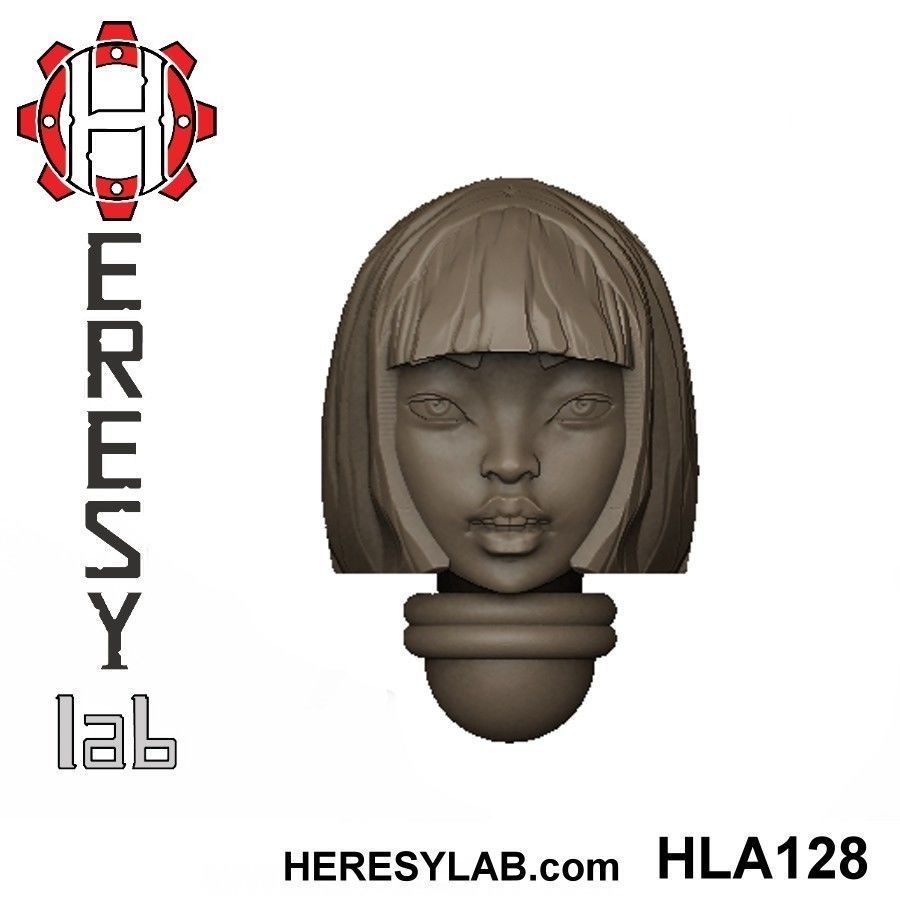 Heresylab - Female Sci-Fi heads for conversions SET 9 of 21 3D print model_5