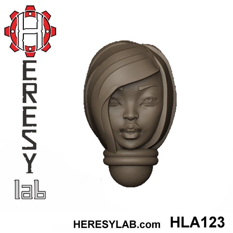 Heresylab - Female Sci-Fi heads for conversions SET 9 of 21 3D print model_1