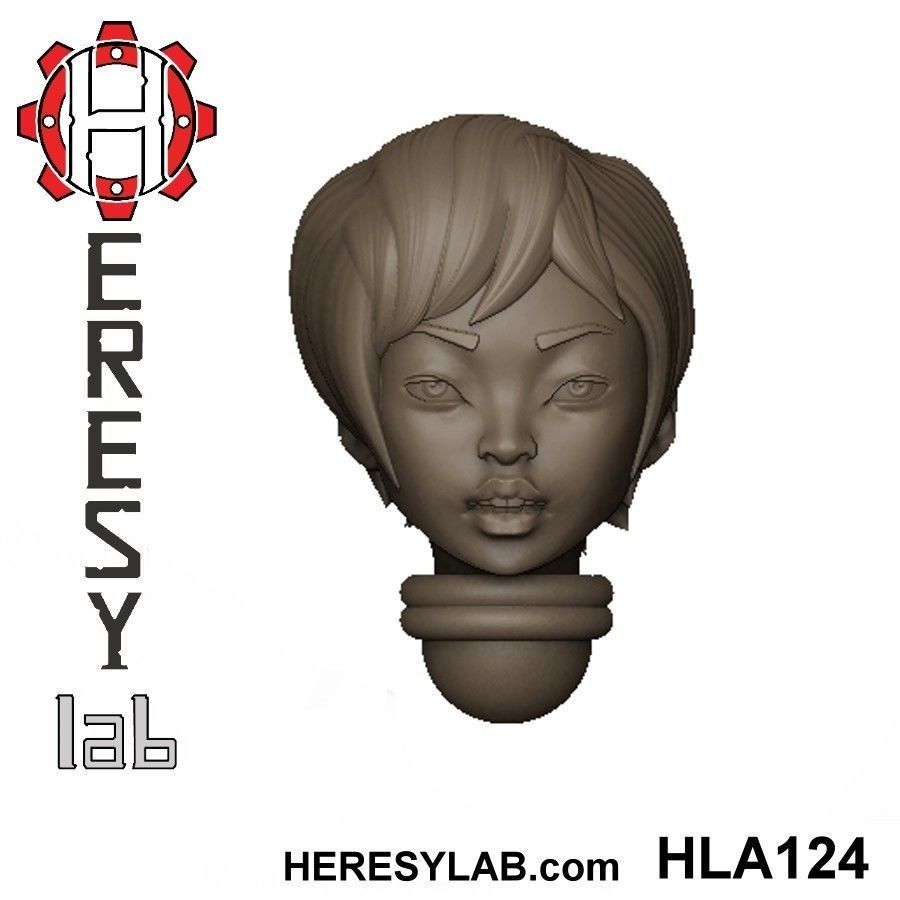 Heresylab - Female Sci-Fi heads for conversions SET 9 of 21 3D print model_2
