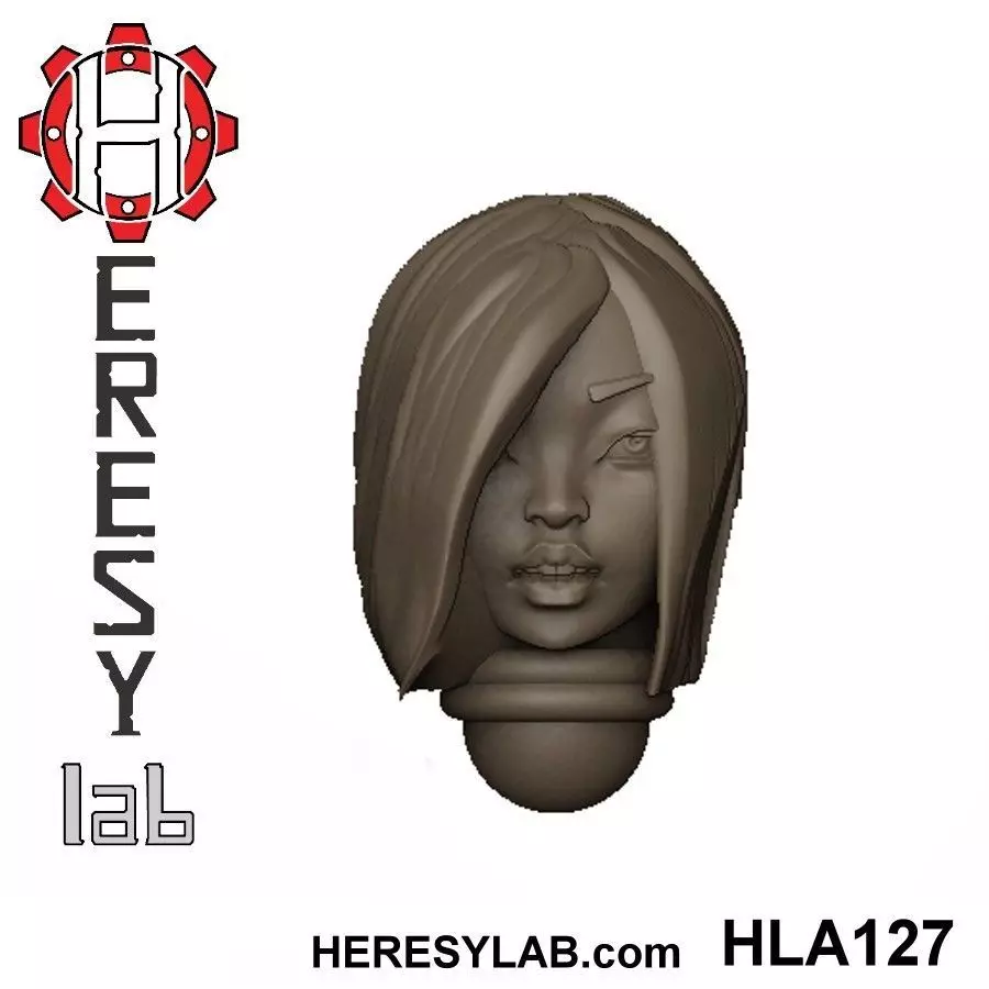 Heresylab - Female Sci-Fi heads for conversions SET 9 of 21 3D print model_0