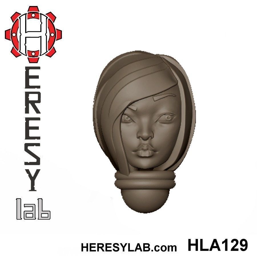 Heresylab - Female Sci-Fi heads for conversions SET 10 of 21 3D print model_1
