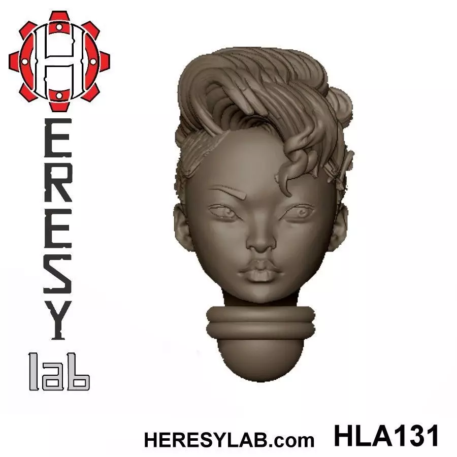 Heresylab - Female Sci-Fi heads for conversions SET 10 of 21 3D print model_0