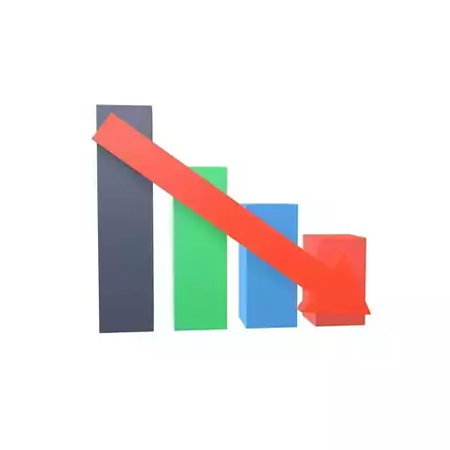 Bar Chart Decrease Icon v1 001