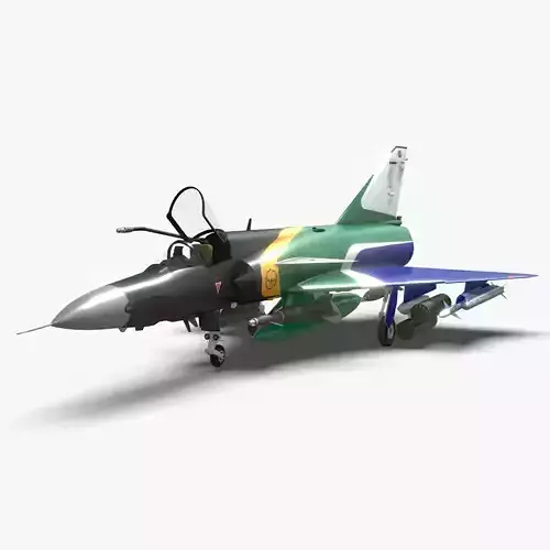 Atlas Cheetah C South African Display Team Low-poly 3D model