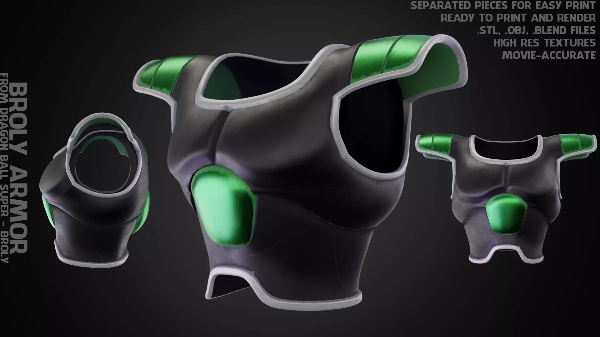 Broly Battle Armor for Cosplay 3D print model_0