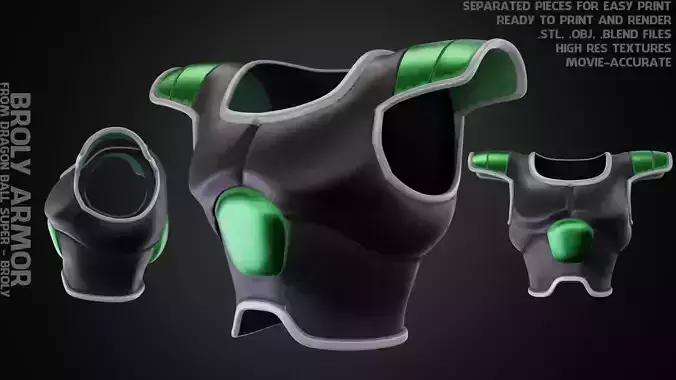 Broly Battle Armor for Cosplay 3D print model