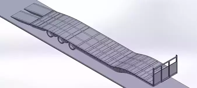 Lowbed flatbed trailer