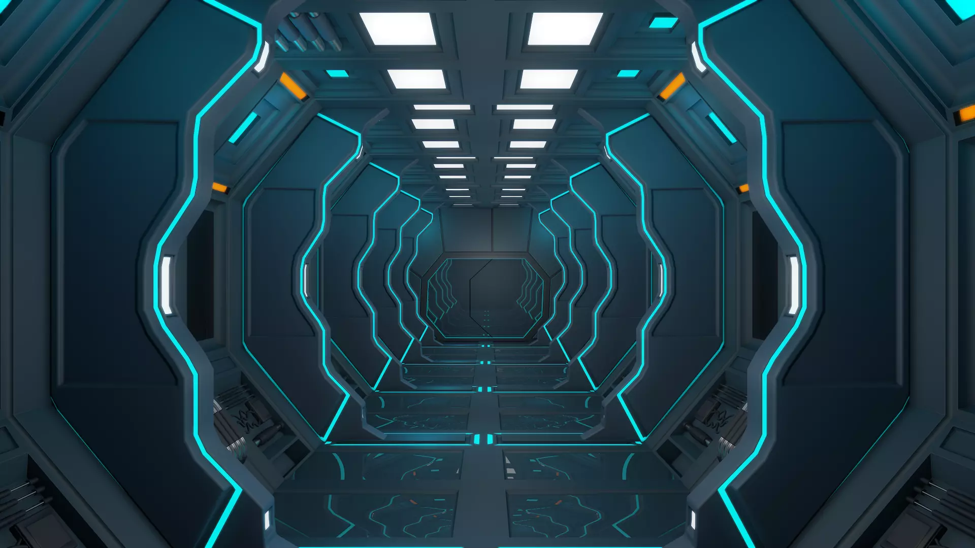 Sci Fi Interior 3D model_0