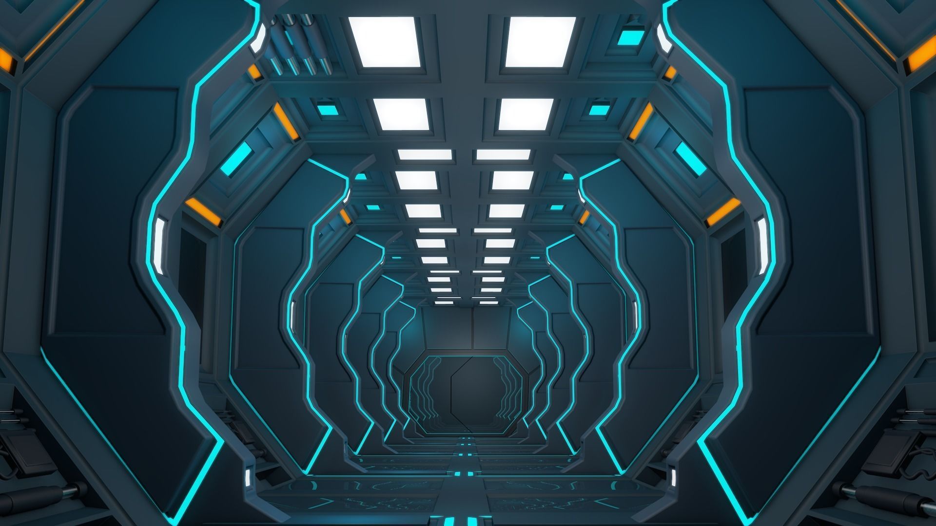 Sci Fi Interior 3D model_1