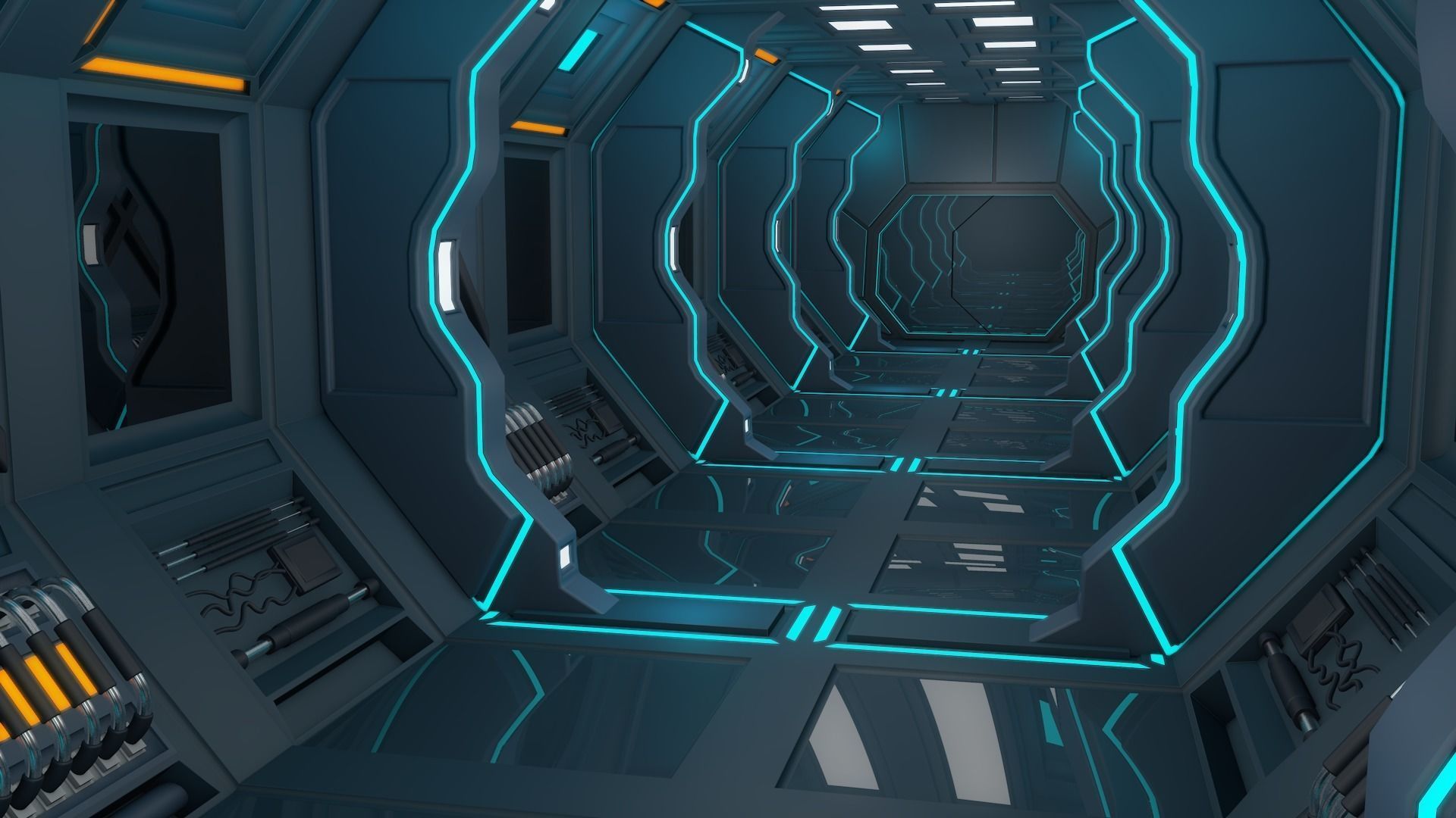 Sci Fi Interior 3D model_3
