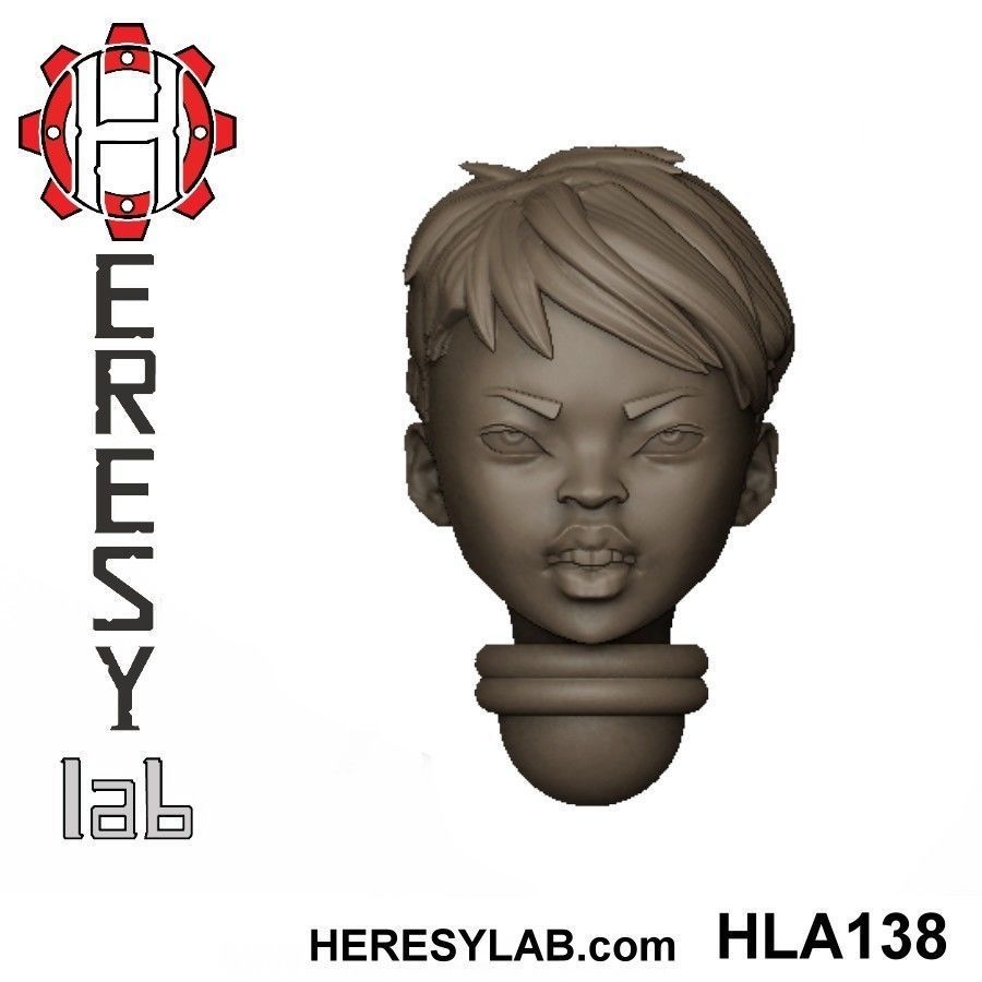 Heresylab - Female Sci-Fi heads for conversions SET 11 of 21 3D print model_5