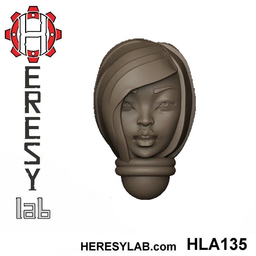 Heresylab - Female Sci-Fi heads for conversions SET 11 of 21 3D print model_1